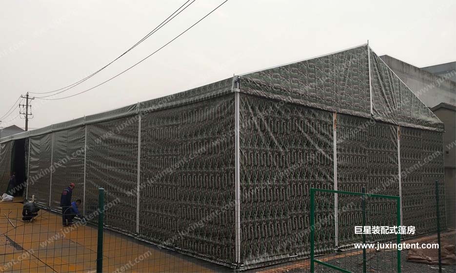 江陰定制倉儲(chǔ)迷彩帳篷15米跨度